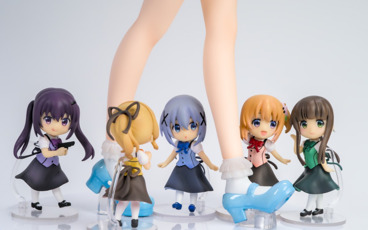 Menma and Chino, Rize, Syaro, Chiya, Cocoa